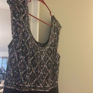 Purple sequined JKara gown size 18